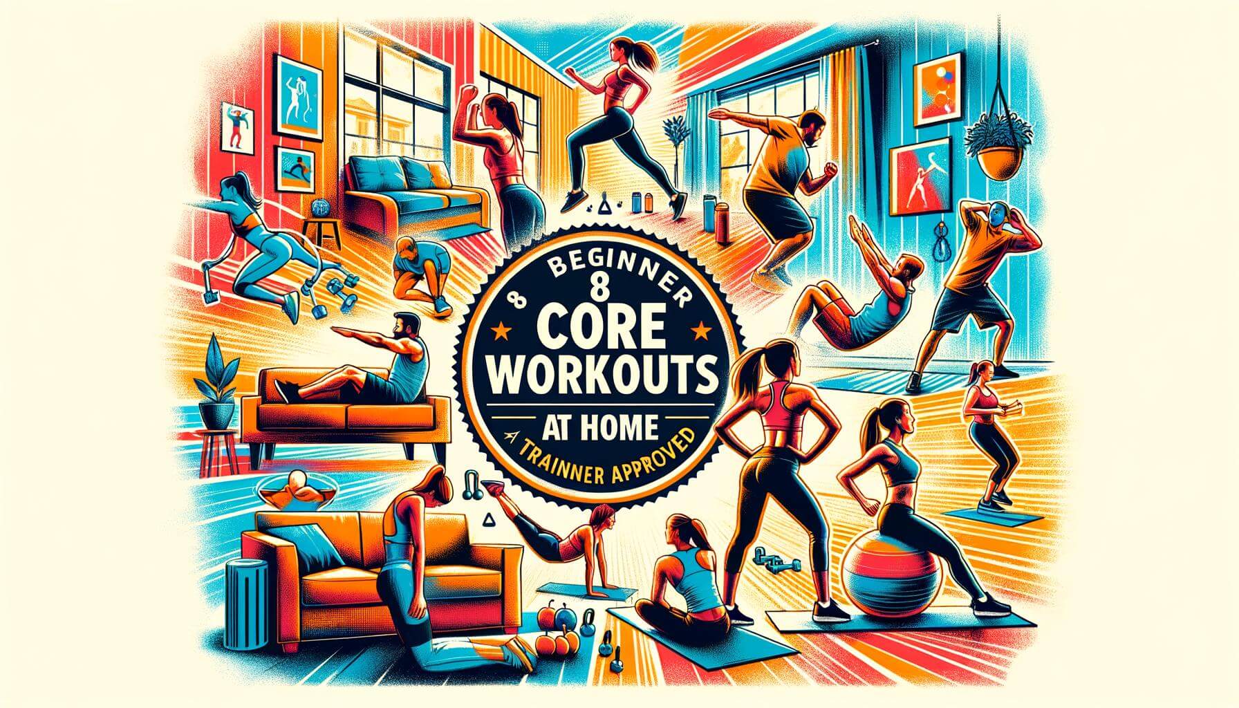 fitness 8 beginner core workouts at home — trainer approved